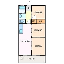 ロイヤルハイツ白子駅の物件間取画像